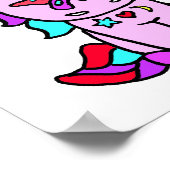 Personalisiert diese Hübsche Lila Fee und Einhorn Poster (Ecke)