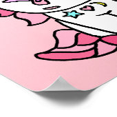 Personalisiert diese Hübsche Rote Mühle und Einhor Poster (Ecke)