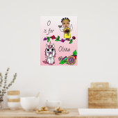 Personalisiert diese Hübsche Rote Mühle und Einhor Poster (Küche)