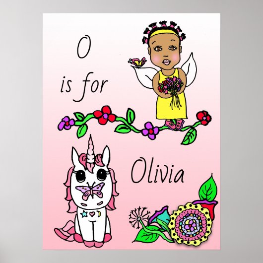 Personalisiert diese Hübsche Rote Mühle und Einhor Poster (Vorne)