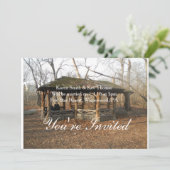 Personalisiert diese wunderschöne rustikale Einlad Einladung (Stehend Vorderseite)