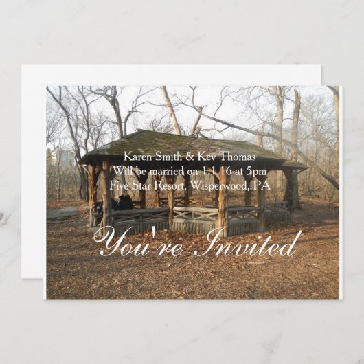 Personalisiert diese wunderschöne rustikale Einlad Einladung (Vorne/Hinten)