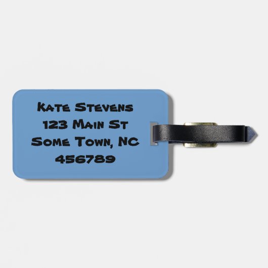 Personalisiert dieser irgendjemandes gepäckanhänger (Rückseite horizontal)