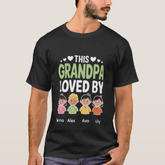 Personalisiert Dieser Opa Geliebt Von – Benutzerde T-Shirt
