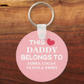 Personalisiert Dieser Papa gehört Individuellen Na Schlüsselanhänger (Vorderseite)