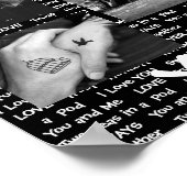 Personalisiert dieses "Liebe You" Couple's Foto Po Poster (Ecke)