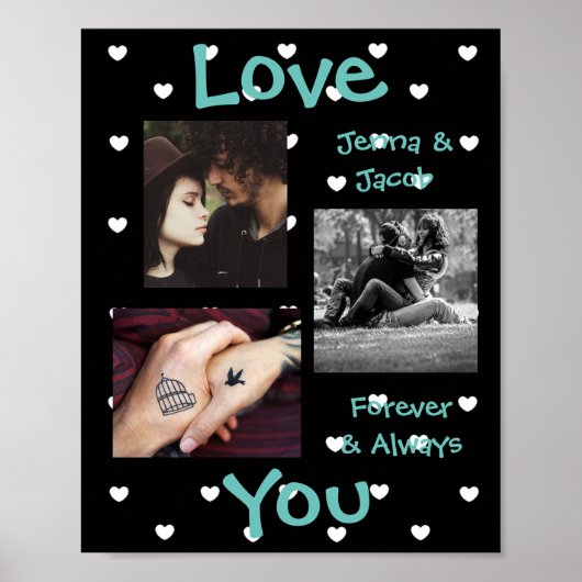 Personalisiert dieses "Liebe You" Couple's Foto Po Poster (Vorne)