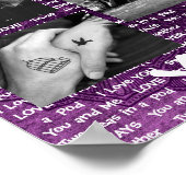 Personalisiert dieses "Liebe You" Couple's Foto Po Poster (Ecke)