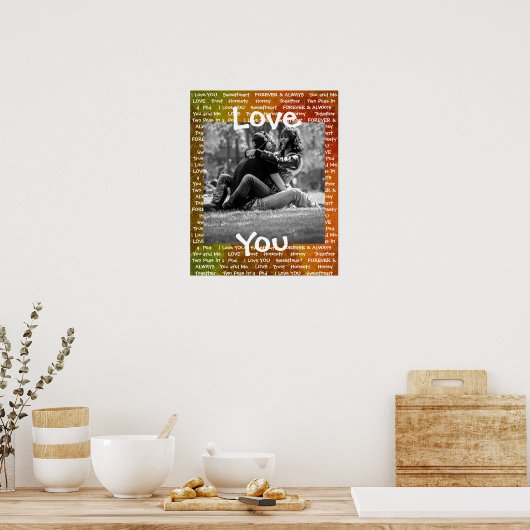 Personalisiert dieses "Liebe You"-Poster Poster (Küche)