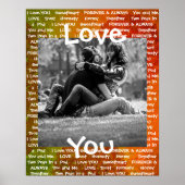 Personalisiert dieses "Liebe You"-Poster Poster (Vorne)