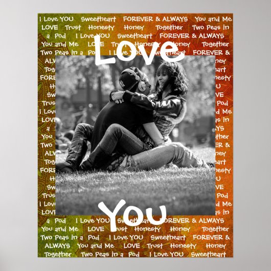 Personalisiert dieses "Liebe You"-Poster Poster (Vorne)