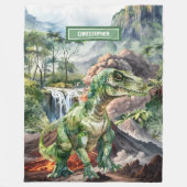 Personalisiert Dinosaur Blanket Geburtstagsgeschen Fleecedecke (Vorderseite)