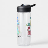 Personalisiert Dinosaur Dino Collage Trinkbehälter Trinkflasche (Links)