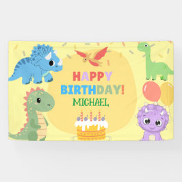 Personalisiert Dinosaur Happy Birthday Banner