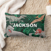 Personalisiert Dinosaur Kinder Dino Jurassic Trex Lendenkissen (Decke)