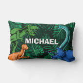 Personalisiert Dinosaur Kinder Dino Jurassic Trex  Lendenkissen (Rückseite)