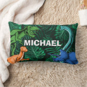 Personalisiert Dinosaur Kinder Dino Jurassic Trex  Lendenkissen (Decke)