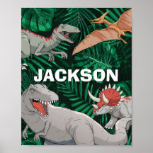 Personalisiert Dinosaur Kinder Dino Jurassic Trex 