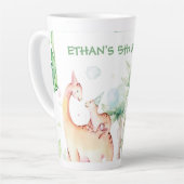 Personalisiert Dinosaur Latte Tasse (Linke Ecke)