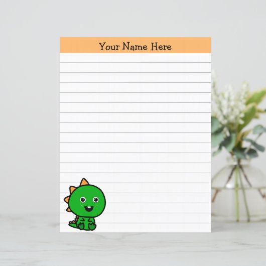 Personalisiert Dinosaur-Stationery (Stehend Vorderseite)