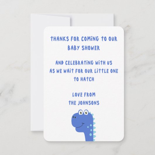 Personalisiert Dinosaurier (Rückseite)