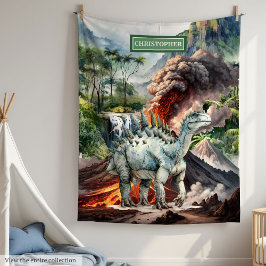Personalisiert Dinosaurier Blanket Boys Geburtstag Fleecedecke