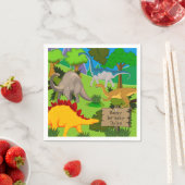 Personalisiert Dinosaurier Geburtstag Serviette (Beispiel)