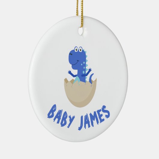 Personalisiert Dinosaurier Keramik Ornament (Rechts)