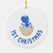 Personalisiert Dinosaurier Keramik Ornament (Hinten)
