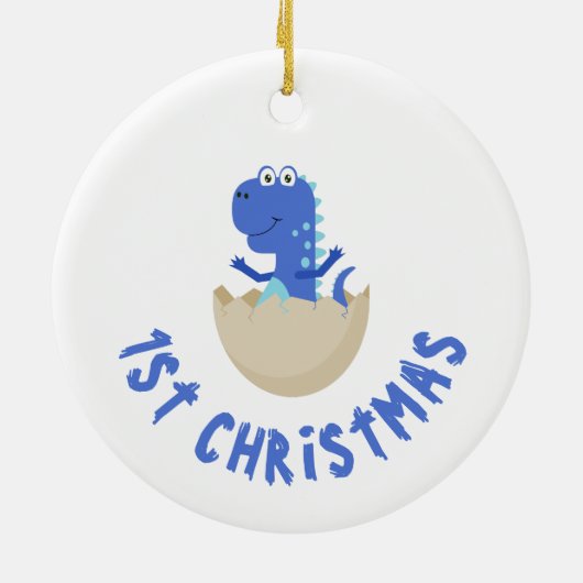Personalisiert Dinosaurier Keramik Ornament (Hinten)