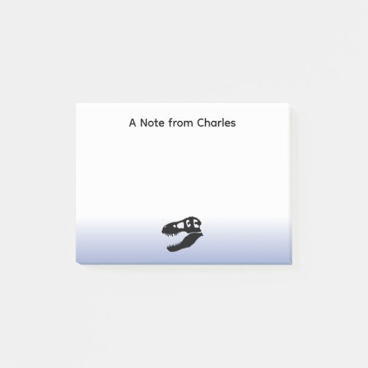 Personalisiert Dinosaurier Tyrannosaurus rex Post-it Klebezettel (Vorderseite)