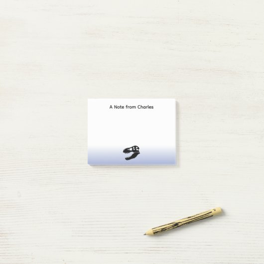 Personalisiert Dinosaurier Tyrannosaurus rex Post-it Klebezettel (Auf Schreibtisch)