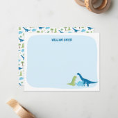 Personalisiert Dinosaurier Vielen Dank Karte (Vorderseite/Rückseite Beispiel)