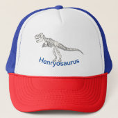 Personalisiert Dinosauriername Trucker Hat Truckerkappe (Vorderseite)