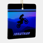 Personalisiert Dirt Bike Motocross Weihnachten Keramikornament (Rechts)