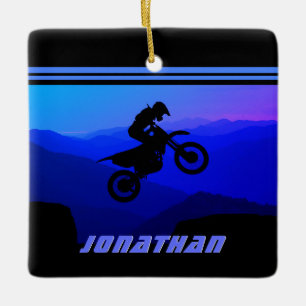 Personalisiert Dirt Bike Motocross Weihnachten Keramikornament