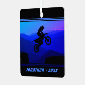 Personalisiert Dirt Bike Motocross Weihnachten Ornament Aus Metall (Vorderseite links)