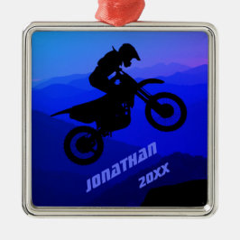 Personalisiert Dirt Bike Motocross Weihnachten Ornament Aus Metall