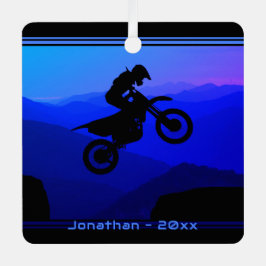 Personalisiert Dirt Bike Motocross Weihnachten Ornament Aus Metall