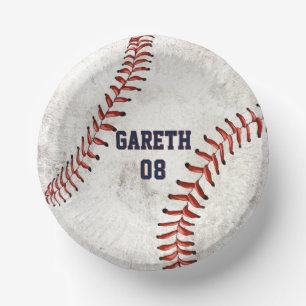 Personalisiert Dirty Baseball Looking Grunge Party Pappteller