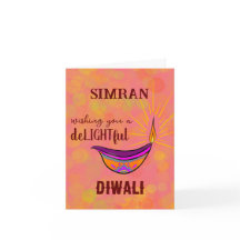 Personalisiert Diya Diwali Card
