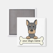 Personalisiert Doberman Magnet (Vorderseite/Rückseite)