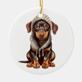 Personalisiert Doberman Pinscher Dog Art Keramik Ornament