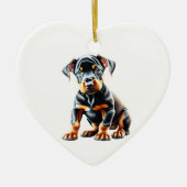 Personalisiert Doberman Pinscher Puppy Keramik Ornament (Vorne)