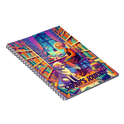 Personalisiert Dog Book Lovers Notebook Journal Notizblock (Rechte Seite)