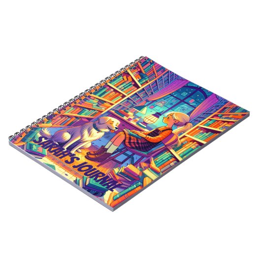 Personalisiert Dog Book Lovers Notebook Journal Notizblock (Linke Seite)