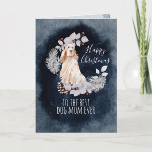 Personalisiert Dog Mum English Setter Feiertagskarte