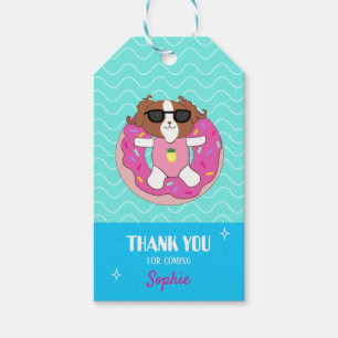 Personalisiert Dog Pool Party Danke Tags Geschenkanhänger