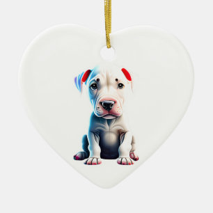 Personalisiert Dogo Argentino Welppy Keramik Ornament