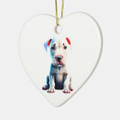 Personalisiert Dogo Argentino Welppy Keramik Ornament (Links)